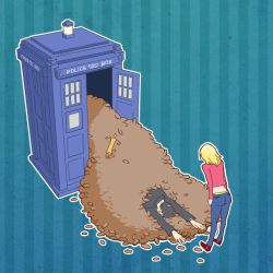 Rule 34 | 1boy, 1girl, armkreuz, cookie, cookie clicker, crossover, doctor who, food, jacket, ninth doctor, rolling pin, rose tyler, short hair, tardis, the doctor