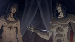 1boy 1girl bad_end breasts brother_and_sister castlevania(netflix) nude sib...