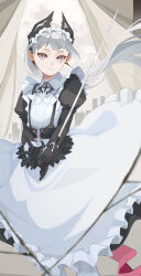 Rule 34 | 1girl, absurdres, arknights, black dress, black gloves, cross scar, dress, earrings, feet out of frame, felsushi2, floating hair, gloves, grey eyes, grey hair, head wings, highres, holding, holding sword, holding weapon, irene (arknights), irene (voyage of feathers) (arknights), jewelry, long hair, long sleeves, official alternate costume, pantyhose, parted lips, pink ribbon, rapier, ribbon, scar, scar across eye, solo, sword, two-tone dress, weapon, white dress, white pantyhose, wings