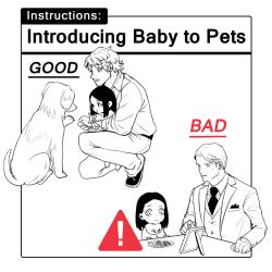 Rule 34 | !, 1girl, 2boys, :o, animification, baby instructions 101 (meme), beard stubble, belt, bib, blazer, character request, child, chinese commentary, clenched hand, closed mouth, coattails, collared jacket, collared shirt, collared vest, commentary request, denim, dog, english text, facial hair, fingernails, food, freckles, frown, full body, greyscale, handkerchief, hands on table, hannibal (tv series), hannibal lecter, holding baby, jacket, jeans, long hair, long sleeves, meme, messy hair, milrice, monochrome, multiple boys, mustache stubble, necktie, onesie, open clothes, open jacket, open mouth, pants, parted lips, picture frame, plate, pocket, pointing, shirt, shoes, short hair, sign, simple background, smile, stubble, upper body, vest, warning sign, white background, will graham, wrinkled skin