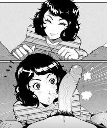 Rule 34 | 1boy, 1girl, :o, ^ ^, before and after, blush, closed eyes, emphasis lines, excited, closed eyes, foreskin, greyscale, heart, heart-shaped eyes, heart-shaped pupils, hetero, highres, image sample, kawakami sadayo, large penis, looking at penis, monochrome, penis, penis awe, persona, persona 5, phimosis, pov, smile, solo focus, spooki, surprised, symbol-shaped pupils, teacher, twitter sample, uncensored, veins, veiny penis