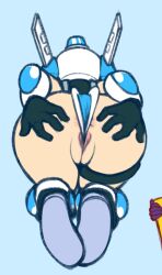 Rule 34 | 1girl, anus, anus behind thong, anus peek, ass, butthole behind thong, chipposter, cleft of venus, hands on own ass, helmet, huge ass, leotard, mighty switch force!, patricia wagon, presenting, pussy, spread anus, thong, thong leotard, wayforward