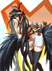 Rule 34 | 1girl, absurdres, albedo (overlord), black hair, box, breasts, christmas, christmas ornaments, demon girl, demon horns, dress, feathered wings, feathers, gift, gift box, hair between eyes, hair ornament, hat, highres, horns, huge filesize, large breasts, long hair, looking at viewer, necktie, overlord (maruyama), santa hat, solo, thighhighs, thighs, tsugu0302, white dress, wings, yellow eyes
