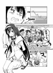 Rule 34 | :&gt;, afterimage, akemi homura, alternate costume, arcade, argyle, argyle clothes, argyle legwear, beret, black hair, blush, braid, cameo, check translation, choker, collared shirt, comic, commentary request, constricted pupils, crt, flower hair ornament, frilled skirt, frills, gambling, glasses, greyscale, grimace, hairband, hat, high ponytail, jitome, kaname madoka, lever, long hair, mahou shoujo madoka magica, mahou shoujo madoka magica (anime), miki sayaka, monochrome, neck ribbon, one eye closed, open mouth, pantyhose, pleated skirt, ponytail, ribbon, sakura kyoko, sanpaku, scanlines, shirt, short hair, short twintails, sidelocks, sitting, skirt, smile, soul gem, sound effects, sweat, tearing up, tears, thekakugari, thighhighs, tired, tomoe mami, translation request, tsurime, twin braids, twintails, vest, wing collar, wink