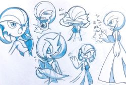 Rule 34 | 1girl, = =, ^ ^, arm at side, bare shoulders, blue theme, blush, bob cut, cheek pull, closed eyes, cowboy shot, creatures (company), desk, dress, drooling, elbow gloves, female focus, flat chest, flying sweatdrops, from side, full body, game freak, gardevoir, gen 3 pokemon, gloves, hair between eyes, hair over one eye, half-closed eyes, hand up, hands up, happy, head rest, highres, japanese text, lotosu, mega pokemon, monochrome, motion lines, multiple views, nervous, nintendo, open mouth, own hands together, paper, pencil, pokemon, pokemon (creature), profile, saliva, short hair, sitting, sketch, smile, standing, strapless, strapless dress, talking, tired, traditional media, translation request, upper body, waving
