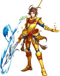 Rule 34 | 1boy, armor, artist request, brown hair, check commentary, coffee beans, commentary request, cornucopia, gold armor, holding, holding weapon, hydrokinesis, knight, kunai, male focus, polearm, spear, tagme, transparent background, water, weapon, world flags