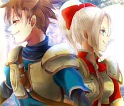 Rule 34 | 1girl, armor, belt, blue eyes, breasts, brown hair, character request, coat, dragon quest, dragon quest heroes, long hair, meer (dqh), open mouth, ponytail, purple eyes, ribbon, short hair, shoulder pads, smile
