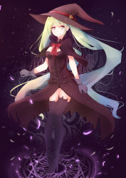 Rule 34 | 1girl, absurdres, boots, gloves, green eyes, green hair, halloween, hat, hatsune miku, highres, long hair, magic circle, matching hair/eyes, night, shigure s, skirt, smile, solo, thigh boots, thighhighs, twintails, very long hair, vocaloid, witch hat