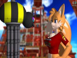 Rule 34 | 1girl, 3d, animal ears, animated, animated gif, bouncing breasts, breast expansion, breasts, fox ears, fox tail, gender request, genderswap, lowres, robot, tagme, tail, tails (sonic), wolvalix