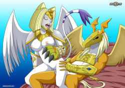 Rule 34 | animal penis, armor, cat, cat tail, cowgirl position, digimon, digimon adventure 02, gauntlets, horse, horse penis, jewelry, lying, nefertimon, on back, pegasmon, pegasmon, penis, straddling, tail, white cat, wings