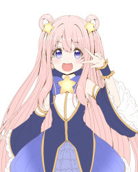 Rule 34 | 1girl, elf, hatsune (princess connect!), long hair, open mouth, pink hair, pointy ears, princess connect!, purple eyes, roaru (gyuren), smile, tagme