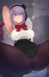 Rule 34 | 1girl, 3boys, adunba rell, animated, arm behind head, armpit sex, armpits, bathroom, breasts, condom, cum, cum in pussy, dagashi kashi, fellatio, fingering, grin, group sex, highres, kissing penis, large breasts, multiple boys, naughty face, nipples, open mouth, oral, orgasm, pantyhose, penis, purple hair, pussy, sex, shidare hotaru, short hair, skello, smile, sound, spread legs, thighs, tongue, tongue out, torn clothes, uncensored, vaginal, video