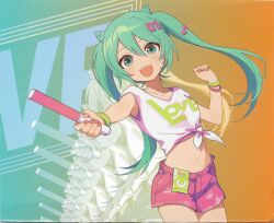 Rule 34 | absurdres, hatsune miku, highres, midriff, scan, scan artifacts, tagme