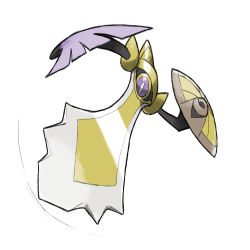 Rule 34 | aegislash, black sclera, blacknirrow, bright pupils, colored sclera, commentary, creatures (company), english commentary, game freak, gen 6 pokemon, holding, holding shield, nintendo, no humans, one-eyed, pokemon, pokemon (creature), purple eyes, shield, simple background, slit pupils, solo, sword, weapon, white background, white pupils