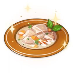 Rule 34 | artist request, carrot, commentary, cream, english commentary, food, food focus, game cg, genshin impact, leaf, lowres, meat, mint, no humans, official art, plate, simple background, sparkle, stew, still life, third-party source, transparent background, vegetable