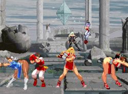 Rule 34 | 1990s (style), 6+girls, animated, animated gif, artist request, asamiya athena, ass, capcom, capcom vs snk, chain, chun-li, crossover, final fight, game over, game sprite, genryuusai maki, lilith aensland, morrigan aensland, multiple girls, panties, pantyhose, psycho soldier, ryona, shiranui mai, snk, spanked, spanking, street fighter, street fighter zero (series), the king of fighters, underwear, vampire (game)