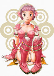 Rule 34 | 1girl, blunt bangs, blush, bob cut, boots, breasts, cameltoe, capcom, corset, detached sleeves, dress, elbow gloves, female focus, flower, full body, gloves, grey eyes, hairband, highres, knee boots, lace, long sleeves, looking at viewer, melahoa (armor), monster hunter (series), panties, pantyshot, plant, purple hair, red thighhighs, revision, see-through, shadow, short hair, sitting, smile, solo, thighhighs, thorns, underwear, upskirt, v-mag, vines, white background, white panties, white thighhighs