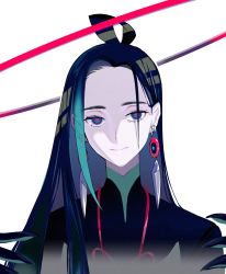Rule 34 | 1boy, black hair, blue eyes, blue hair, chinese clothes, closed mouth, commentary request, earrings, face, fate/grand order, fate (series), gloves, halo, highres, jewelry, k500yen, light smile, long hair, long sleeves, looking at viewer, male focus, multicolored eyes, multicolored hair, pale skin, red eyes, simple background, smile, solo, taisui xingjun (fate), white background