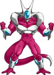 Rule 34 | 1boy, absurdres, alien, alternate form, armor, aura, clenched hand, clenched hands, colored skin, cooler (dragon ball), debris, dragon ball, dragon ball fighterz, dragonball z, full body, highres, muscular, no humans, official art, purple skin, record, red eyes, solo, tail