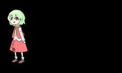 Rule 34 | 1girl, animated, animated gif, dress shirt, female focus, green hair, kazami yuuka, non-web source, plaid, plaid skirt, plaid vest, red eyes, shirt, short hair, shrugging, skirt, skirt set, solo, touhou, transparent background, vest, walking