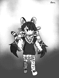 Rule 34 | animal costume, animal ear fluff, animal ears, cat ears, cat girl, cat tail, futo utsu, geoffroy&#039;s cat (kemono friends), kemono friends, kemono friends v project, long hair, tail, twintails, virtual youtuber