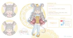 Rule 34 | 1girl, absurdres, animal ears, celesse souris, child, english text, full body, glasses, highres, indie virtual youtuber, milk scum, mouse ears, mouse girl, mouse tail, official art, paper crown, tail, twitter logo, virtual youtuber, youtube logo