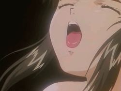 Rule 34 | 1girl, animated, animated gif, brown hair, closed eyes, implied sex, luv wave, mayumi (luv wave), open mouth, sex, straddling