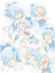 Rule 34 | 1girl, bow, cirno, expressions, female focus, ohyo, touhou