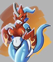 Rule 34 | 1girl, absurdres, digimon, digimon (creature), dragon girl, female focus, fladramon, furry, highres, solo, tail