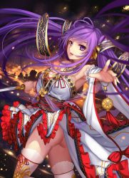 Rule 34 | 1girl, ass, breasts, highres, large breasts, long hair, musyne xsk, original, purple eyes, purple hair, solo, sword, twintails, weapon