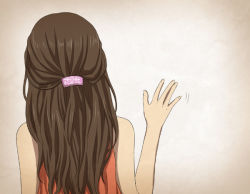 Rule 34 | 10s, brown hair, from behind, hair ornament, hairclip, hyouka, long hair, oreki tomoe, rito453, waving