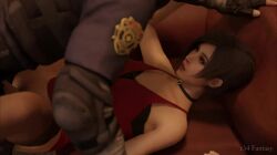 Rule 34 | 1boy, 1girl, 3d, ada wong, animated, anus, asian, ass, audible speech, black hair, bottomless, breasts, capcom, choker, clothed sex, couch, dress, english audio, fucked silly, happy sex, hetero, high heels, highres, indoors, interior, interracial, legs up, leon s. kennedy, looking at another, medium breasts, moaning, pantyhose, penis, police, police uniform, red dress, resident evil, resident evil 2, rule34fantasy, sex, sound, tagme, uncensored, uniform, video, video game