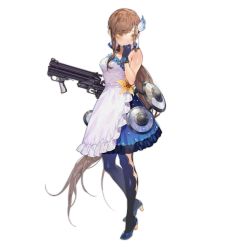 Rule 34 | 1girl, artist request, ballistic shield, bare shoulders, blue footwear, blue gloves, blue legwear, blush, break-action shotgun, break action, breasts, brown eyes, brown hair, cleavage, closed mouth, colt&#039;s manufacturing company, colt defender mark i, defender (girls&#039; frontline), dress, eyes visible through hair, flower, full body, girls&#039; frontline, gloves, gun, hair ornament, hair ribbon, high heels, holding, holding gun, holding weapon, long gun, long hair, medium breasts, multicolored clothes, multicolored dress, multiple-barrel firearm, official art, pepper-box, pepper-box shotgun, ponytail, prototype design, ribbon, shield, shield module, shotgun, sleeveless, sleeveless dress, solo, standing, toned, toned female, transparent background, trigger discipline, vertical forward grip, very long hair, volley gun, weapon, yellow flower