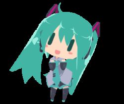 Rule 34 | 1girl, animated, animated gif, blue hair, blush, chibi, hatsune miku, lowres, twintails, vocaloid