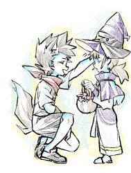 Rule 34 | 1boy, 1girl, akiyama ryo, digimon, halloween, halloween costume, hat, makino ruki, scarf, tail