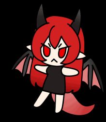 1girl :&lt; animated chibi dragon_girl dragon_horns dragon_tail horns indie_virtual_youtuber long_hair open_mouth pillowdear_(artist) pointy_ears red_eyes red_hair solo tail transparent_background virtual_youtuber wings