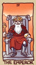 Rule 34 | 1boy, beard, crown, facial hair, full body, ikkyuu, lowres, male focus, old, old man, sitting, solo, tarot, tarot (medium), the emperor (tarot), throne, white hair