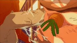 Rule 34 | 1boy, 1girl, anal, animated, animated gif, carrot, clothed sex, cum, hetero, lowres, mesu kyoushi, object insertion, sex, torn clothes, uncensored