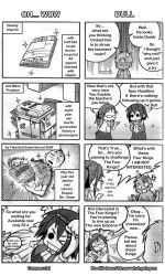 Rule 34 | 1boy, 2girls, comic, english text, greyscale, hard-translated, lore factor&#039;s high school, monochrome, multiple girls, thai text, third-party edit