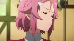 Rule 34 | 10s, animated, animated gif, lisbeth (sao), lowres, pink eyes, pink hair, pout, short hair, sword art online, tagme