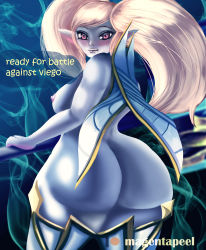 Rule 34 | 1girl, absurdres, ass, breasts, english text, furry, highres, huge ass, magentapeel, poppy (league of legends), yordle