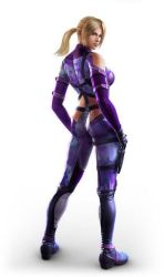 Rule 34 | 1girl, 3d, ass, blonde hair, looking back, namco, nina williams, official art, ponytail, solo, tekken, tekken 2, tekken 3, tekken 4, tekken 5 (dark resurrection), tekken tag tournament