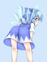 Rule 34 | ass, blush, cirno, open mouth, skin tight, skirt, touhou, wings