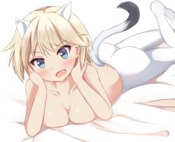 Rule 34 | 10s, 1girl, ass, blue eyes, blush, brave witches, breasts, female focus, large breasts, mia (kuja999), nikka edvardine katajainen, pantyhose, solo, strike witches, white background, white hair, world witches series