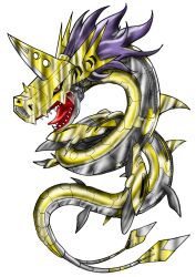 Rule 34 | digimon, digimon (creature), dragon, metalseadramon, sharp teeth, solo, tail, teeth