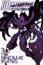 Rule 34 | 1girl, absurdres, angel, angel wings, biblically accurate angel, dress, eldritch abomination, extra eyes, halo, highres, hololive, hololive english, hyde (tabakko), long hair, multiple wings, ninomae ina&#039;nis, purple eyes, severed torso, solo, tentacles, virtual youtuber, wings