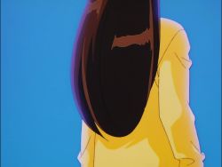 Rule 34 | 1girl, age progression, animated, ass expansion, breast expansion, breasts, brown hair, cleavage, dress, head out of frame, long hair, ninomiya hinako, ranma 1/2, solo, sound, tagme, video, yellow dress