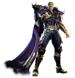 Rule 34 | 1boy, 3d, armband, armor, blonde hair, boots, cape, full body, hokuto musou, hokuto no ken, male focus, manly, muscular, official art, pauldrons, shoulder armor, simple background, solo, souther, standing, white background