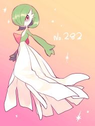 Rule 34 | :d, amezawa koma, creatures (company), game freak, gardevoir, gen 3 pokemon, gradient background, hair ornament, looking at viewer, nintendo, one eye covered, open mouth, pink background, pokedex number, pokemon, pokemon (creature), smile, solo