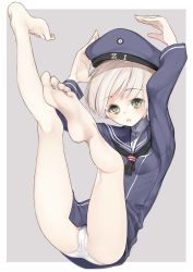 Rule 34 | barefoot, highres, kantai collection, legs, nyatabe, simple background, soles, solo, z1 leberecht maass (kancolle)